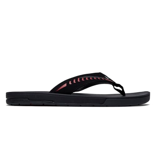 Volcom Jack Robinson - Sandalias color negro y rojo, Negro/Rojo, 42 EU