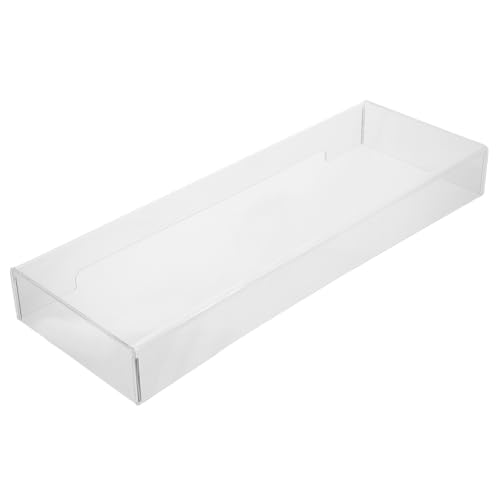 Protector de teclado para oficina y casa en acrílico blanco transparente