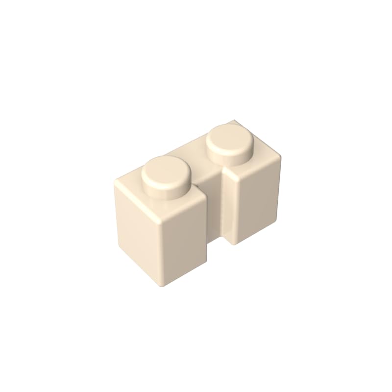 Gobricks 4216 Hinge Brick Brick Special 1x2 with Groove 50 Pieces GDS-798 Compatible with Lego Building Blocks Color:White (yellowish) — image 1