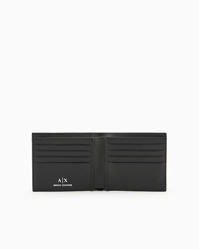 Armani Exchange Men's Embossed Logo Bifold Nero-Black, One Size, Small4
