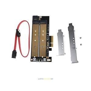 GlobalNiche® NGFF M. 2 B/B+M KEY or PCIE SSD to SATA Board High Speed Adapter Card M/B Key