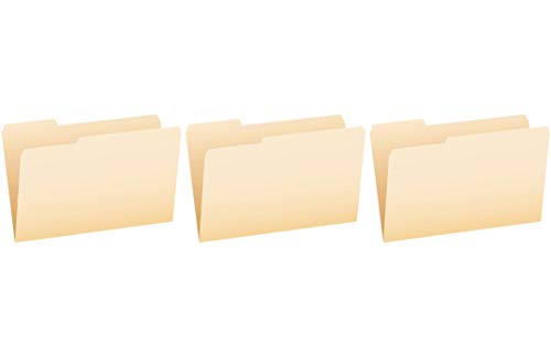 Pendaflex File Folders, Legal Size, Manila, 1/3 Cut, 100/BX (753 1/3) (3-(Pack))