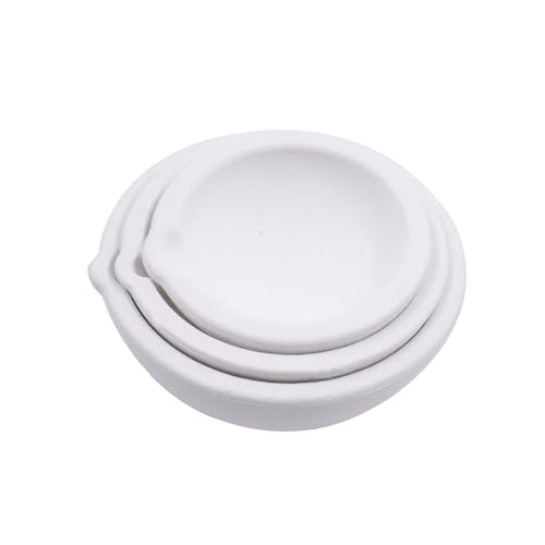 3 PCS Ceramic Quartz Crucibles for Melting Metal Kit, Crucibles Crucibles Melting Dishes, Ceramic Melting Casting Refining Jewelry Gold Silver Brass Alloy 100/250/500g