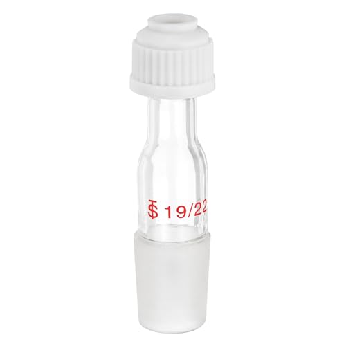 PATIKIL Glass Distillation Adapter, 1 Pcs 19/22 Thermometer Part with Cover for Laboratory Temperature Measurements Equipment Supply, White, 7.2mm / 0.28