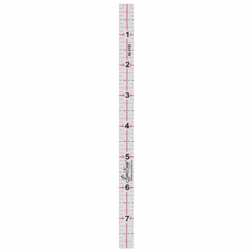 Sew Easy 8x0.5” Rectangular Template - Quilting & Patchwork Rule for Applique Sewing Transparent Acrylic Non-Slip