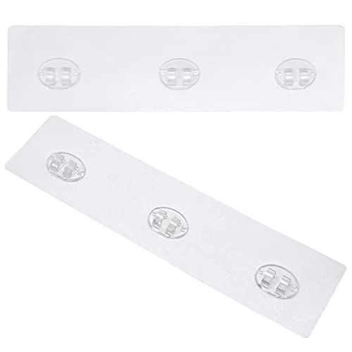 Gdfymi Shower Shelf Adhesive Replacement, Shower Caddy Adhesive Replacement, Shower Caddy Sticky Pads, Nail Free Transparent Adhesive Hook Strip For Bathroom Storage Shelves And Kitchen Racks (2 Pack) #TOP14