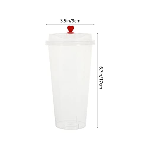 Hemoton Disposable Cups Disposable Cups Disposable Cups Disposable Cups 25 Sets Cup Bubble Tea Cup Smoothie Cup With Lids Tea Cup Tumbler Milk Tea Cup Clear Cups Clear Cups Clear Cups Clear Cups #TOP1