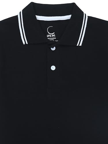 Image of Cotton Polo T-Shirt for Kids Boys Girls Half Sleeve, Regular Fit Tees for Boys Collared Casual Tshirts | Soft & Breathable Biowash Fabric | Half Sleeve