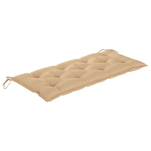 Keyur Coussin pour Banc, Coussins de Chaise Coussin Chaise Jardin Coussins d'assise Coussin de Banc de Jardin Beige 120x50x7 cm Tissu Cover