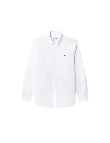 Lacoste CH5620 Camisa Regular fit, Blanc, 44 de los Hombres