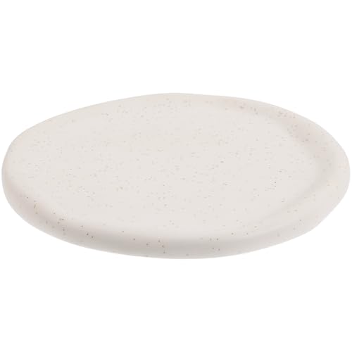 YARNOW Bandeja para Joyas de Cerámica Blanca Soporte Decorativo para Collares y Anillos Plato Ligero y Duradero para Exhibición y Almacenamiento Hogar y Tienda