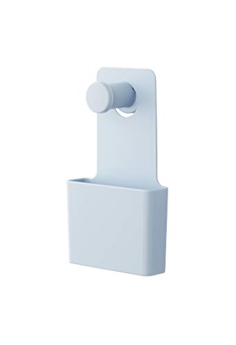 ライクイット 壁掛け フック 壁に取り付けられるフックとポケット ブルー フック:幅4.5x奥6.5x高4.5cm / ポケット:幅13.1x奥4.1x高23.5cm On The Wall 日本製 OTW-04 壁面収納