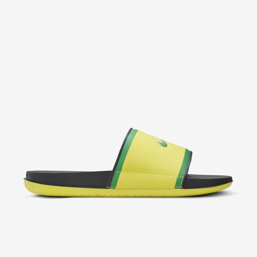 Nike College Offcourt (Oregon) Slides (FN4310-700, Yellow Strike/Dark Smoke Grey/Apple Green)4