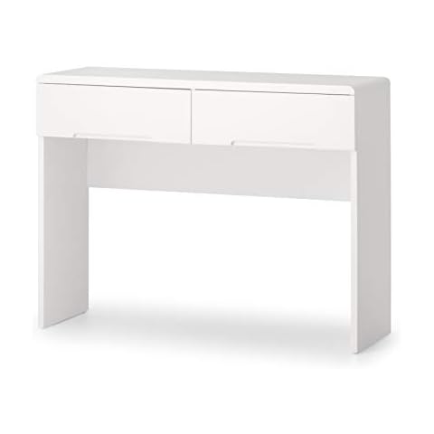 Julian Bowen Manhattan Dressing Table, High Gloss White Cover