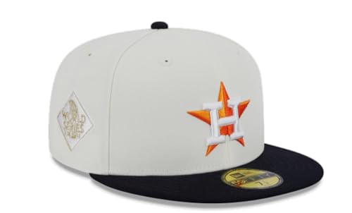 New Era Unisex Adult Houston Astros 59Fifty Fitted Cap - White/Blue miniatura 1