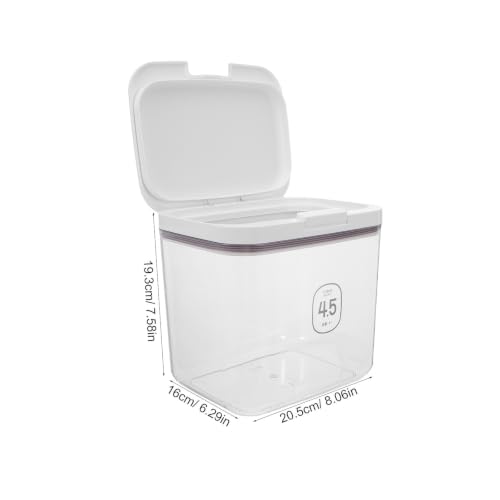 Contenedor de comida de mascotas de 4.5l hermético cuadrado para casa 3