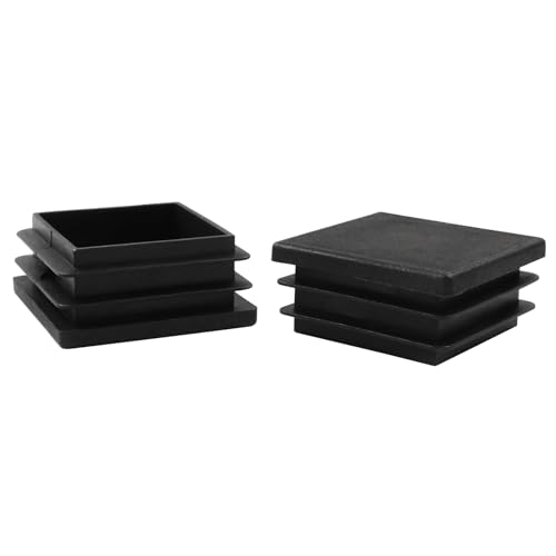 Image of Hitefu 1-1 /2 inch Square End Caps, 30PCS | Plastic Plugs Insert, Tube End Caps, For Square Tubing Post, Chair Legs, Fence, Square Plug Protector