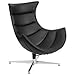 Flash Furniture Brown Leather Swivel Cocoon Chair
