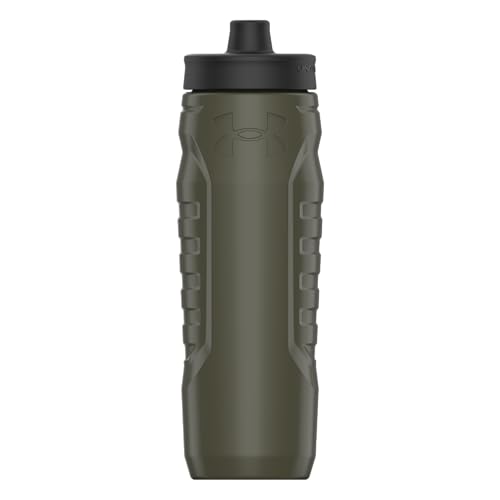 Under Armour Squeeze Water Bottles, 32 oz Water Bottles, Sideline Sports Water Bottle with Quick-Shot Lid, Quick & Easy Hydration, Gym Water Bottles, Squeeze Bottle, 1 32oz