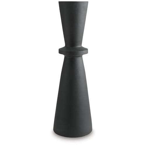 Signature Design by Ashley Collisten Modern Indoor 30″ Textured Polyresin Freestanding Vase, Black