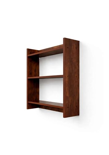 Image of Collection Premium MDF Wood 3-Tier Spice Rack & Multipurpose Wall Shelf | Kitchen Storage Organizer for Spice Jars, Bathroom, Living Room & Bedroom | Durable Wall-Mounted Wooden Rack