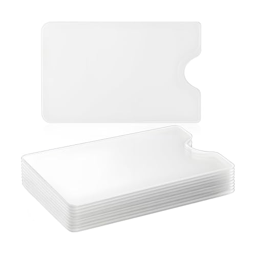 Keratobleem 10 x Scheckkartenhülle, Blocker Hartplastik Schutzhülle,Kartenschutzhülle für Kreditkarten Ausweis transparent - Sichere Kartenhülle und EC Karten Bankkarten