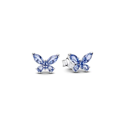 Pendientes Pandora Timeless con forma de mariposa de plata de ley con cristal sintético, 294230C01