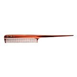 Amelia Beauty Cellulose Acetate 8in Rat Tail Comb, Handmade, Smooth Edges, Eco-Friendly Plant Based Material, Log Tail Sectioning, Course Teeth - Tortoise Shell Color