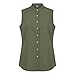 Ssuyeuri Linen Tops for Women Short Sleeve Round Neck Casual Loose Fit Blouses Fashion Dressy Shirts Top 2026 Summer Army Green