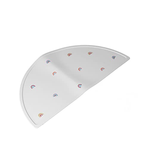 Jogo americano infantil de silicone semicircular, reutilizável, para crianças de 1 a 3 anos de idade