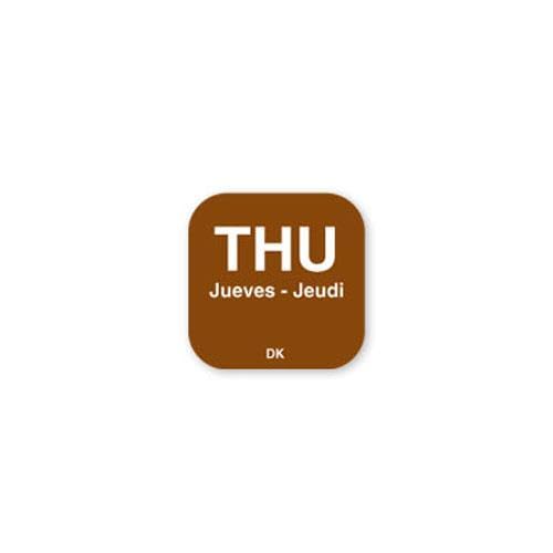 DuraMark 3/4 in x 3/4 in Thursday Label by DayMark – Model 1101064