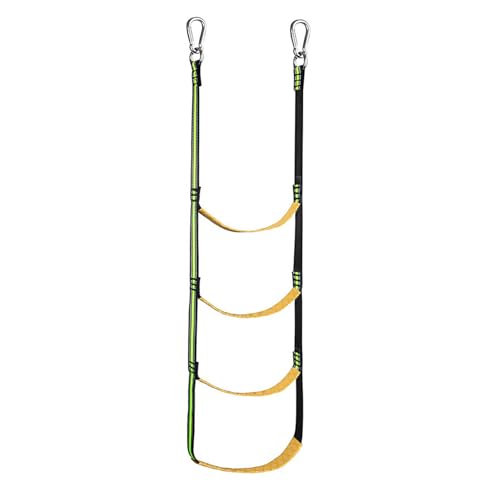Heavy-Duty Marine Rope Ladder for Boats, Inflatable Boats, Kayaks & Canoes – Stainless Steel Hooks, Non-Slip Steps, UV-Resistant Rop(4 Step)