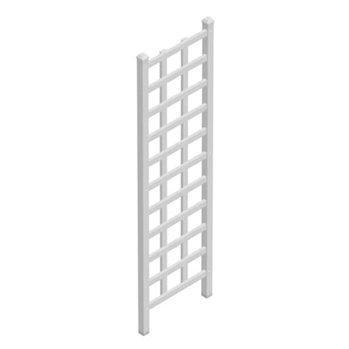 Dura-Trel Providence 22 x 75 Inch PVC Vinyl Outdoor Garden Patio Trellis, with Ground Anchors, White