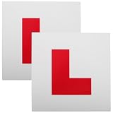 WINOMO 2Pcs Magnetic Learner L Plates Motorcycle Car Sticker Magnetic L Plates Learner Driver Plates
