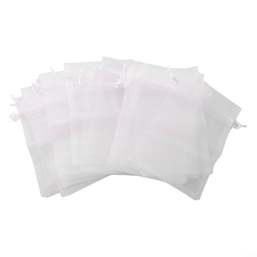 Lot de 100 sacs de protection réutilisables en maille avec cordon de serrage pour jardins, vergers et plantes en pot (10 x 15 cm)