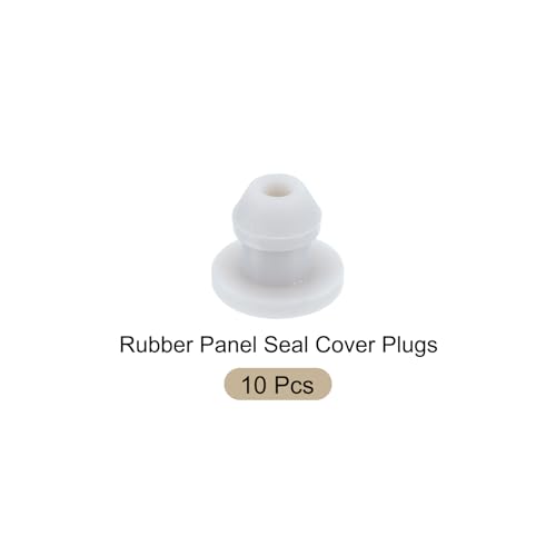 Image of Snap in Locking Hole Plugs Rubber Panel Seal Cover Drilled Silicone Caps, [for Kitchen Rubber, Waterproof Sealing Plugs] - 4.5mm /0.2in /Gray /10Pcs