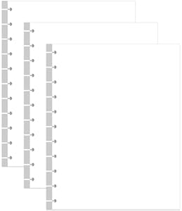 Yaridar Blanko-Nachfüllpapier A4-11-Loch, 3 Stück