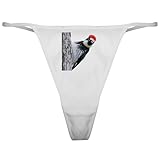 CafePress Acorn Woodpecker Bird T Shirt Classic Thong Underwear, Funny Womens Panties White