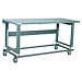 Stackbin Corporation Stackbin Workbench, 2500 Series, Electric Lift, Steel Square Edge, 48"W X 30"D, Gray