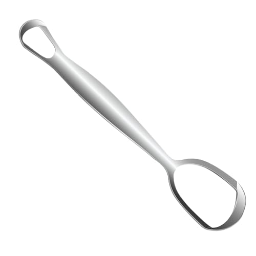 Rascador De Lengua Metálico - Raspador Lingual de Acero Inoxidable para Cuidado Bucal,Cepillo de Lengua en Forma de Abanico para Combatir el Mal Aliento y Mejorar Higiene Bucal Diaria para