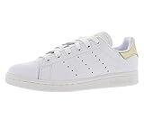 adidas Originals Women's Stan Smith Sneaker, White/White/Gold Metallic, 8.5