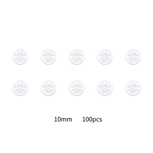 100 Sets Sew-On Snap Button Gtaaoy Fasteners Press Snap Button For Shirt Resin Plastic Nylon Invisible Sewing On Snap Button With Storage Box For Clothing, Diy Craft, Baby Bibs, Transparent-10Mm #TOP6
