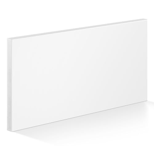 Image of Frienda White Hdpe Plastic Sheet 3 /4 inch Thick, Size 12 inch x 48 inch, Hdpe Sheet Board, Starboard Board, High Density Polyethylene Solid Plastic Block for DIY Projects for Machining Home Crafts