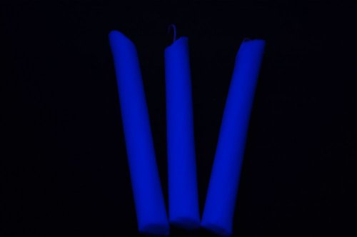 DIRECTGLOW LLC Set of 3 Blue Blacklight Reactive Drip Candles DIRECTGLOW LLC Set of 3 Blue Blacklight Reactive Drip Candles