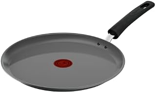 Tefal Patelnia do naleśników 28 cm, indukcyjna, ceramiczna powłoka nieprzywierająca, ekologicznie zaprojektowana, z recyklingu, zdrowe gotowanie, Termo-Sygal, Wyprodukowano we Francji, Renew C4253913