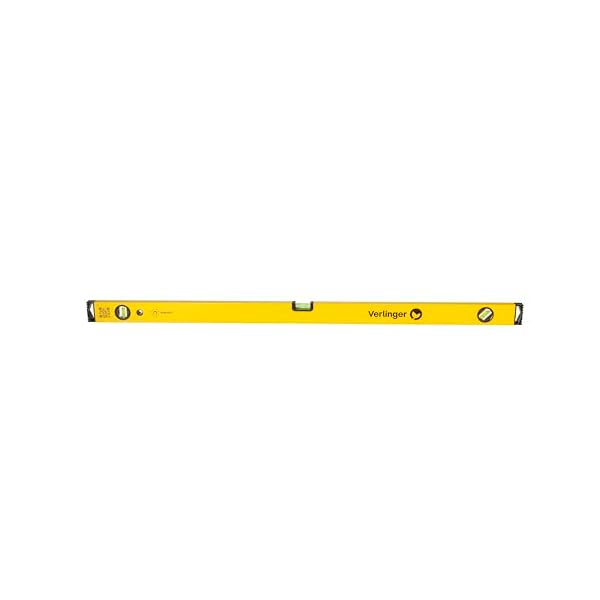VERLINGER Wasserwaage Aluminium Magnetisch Mit 4 Magneten Und 3 Libellen 100 CM Gelb – Bild 7