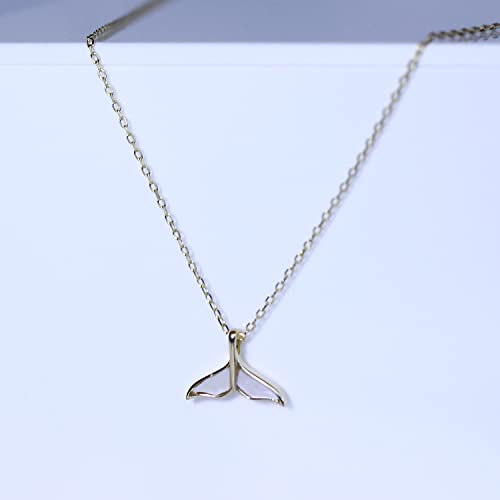 Collier Queue de Baleine argent plaqué or, fini les allergies - 4