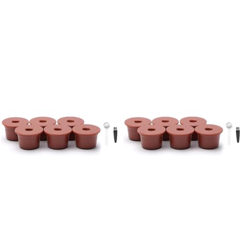Luoilba 12 cápsulas de filtro de café reutilizables para Caffitaly S21 S22, cápsulas de café rellenables de plástico de alimenticio