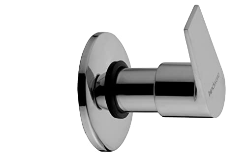 Image of Hindware Italian Collection F360052CP Element Exposed Part Kit for Flush Cock (with Sleeve, Handle & Flange), Brass with Chrome Finish