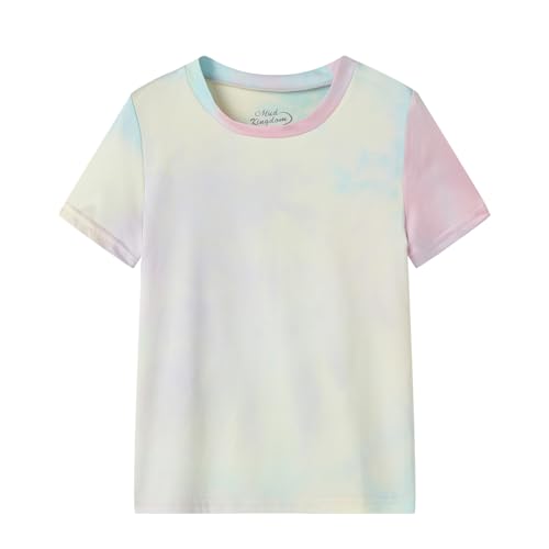 Image of Mud Kingdom Fashion Boys Girls T-Shirts Tie Dye Layering Short Sleeve Tees Casual Top Trendy for School 2-9Y